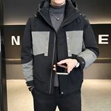 标50绒冬季连帽羽绒服男士2025新款保暖外套男B320-28998-P228，男装羽绒服，电商B320