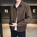 2026新款春季男士外套翻领潮牌麂皮绒高级感夹克B320-26516-P140，男装夹克，电商B320