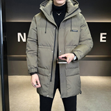 标50绒中长款连帽羽绒服男士2025新款保暖外套男B320-6623-P295，男装羽绒服，电商B320