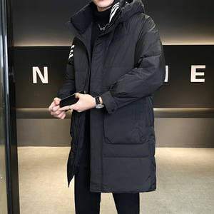 新标90绒情侣中长款羽绒服男士连帽25冬季外套男B320-896-P310