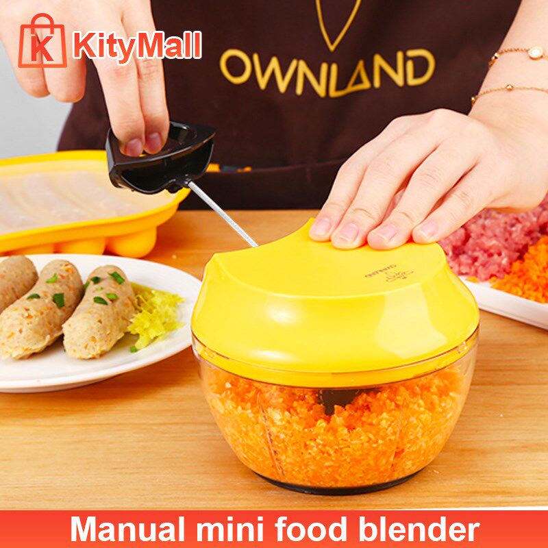 mini Manual meat grind vegetable mixer cutter food processor
