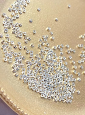 S925纯银碎银几两隔珠 素银三角几何散珠DIY手链项链串珠配件