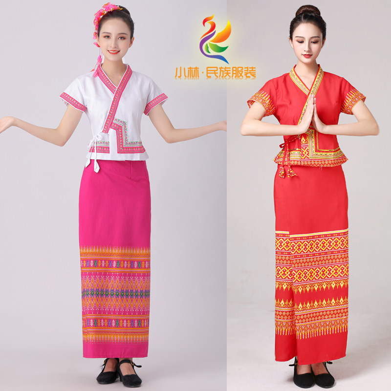 昆明发货 精品泰国裹裙筒裙女套装 西双版纳傣族泼水节傣服装113