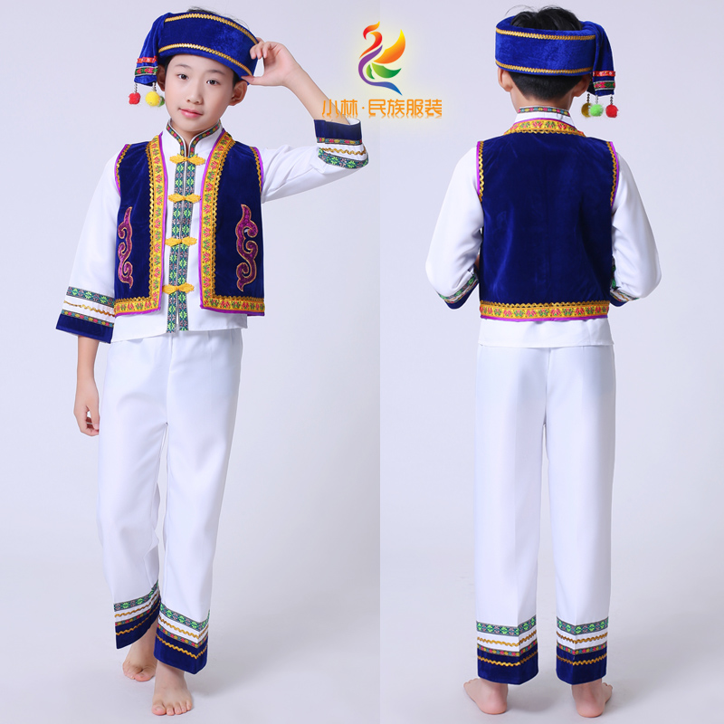 昆明发货 云南大理白族男儿童服装传统白族服装服饰阿鹏哥服装611