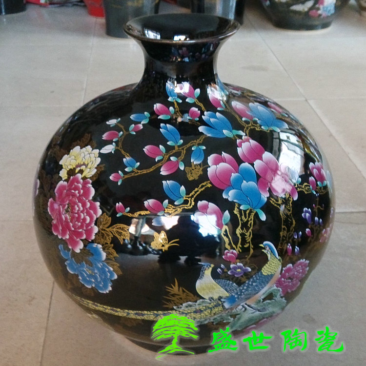 景德镇陶瓷器落地花瓶装饰摆件