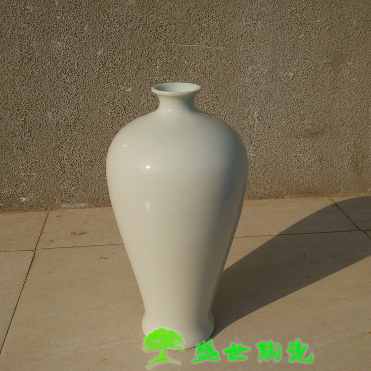景德镇陶瓷器台面花瓶白胎素色