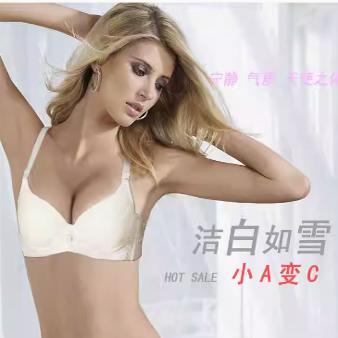 女士文胸内衣固定杯罩聚拢防下垂上托显大收副乳胸罩AA出口包容