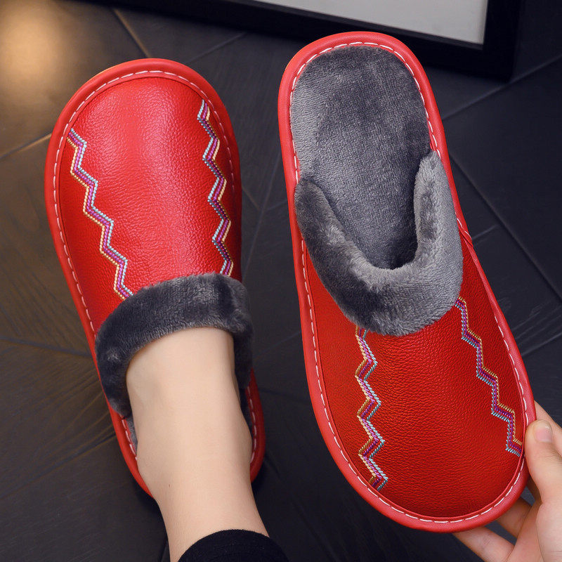 秋冬季真皮棉拖鞋女居家情侣家用防滑冬天保暖加绒牛皮毛毛鞋男士,居家布艺,居家棉拖/棉鞋,淘宝优惠券,粉丝福利购,淘宝优惠卷