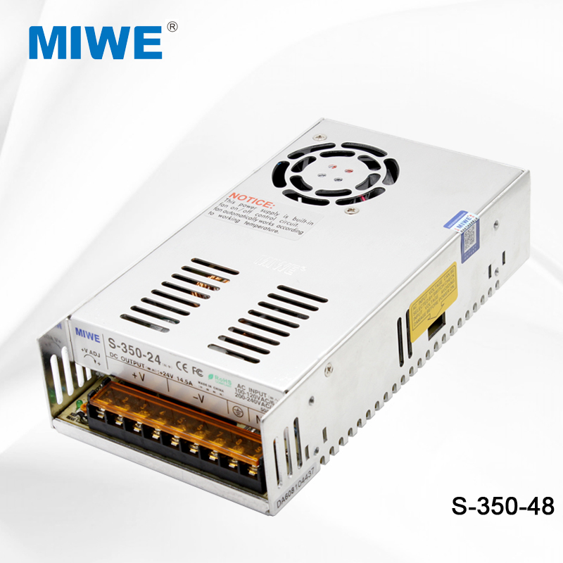 MIWE麦纬电源48V7.3A350W S-350-48LED开关电源工控电源安防电源