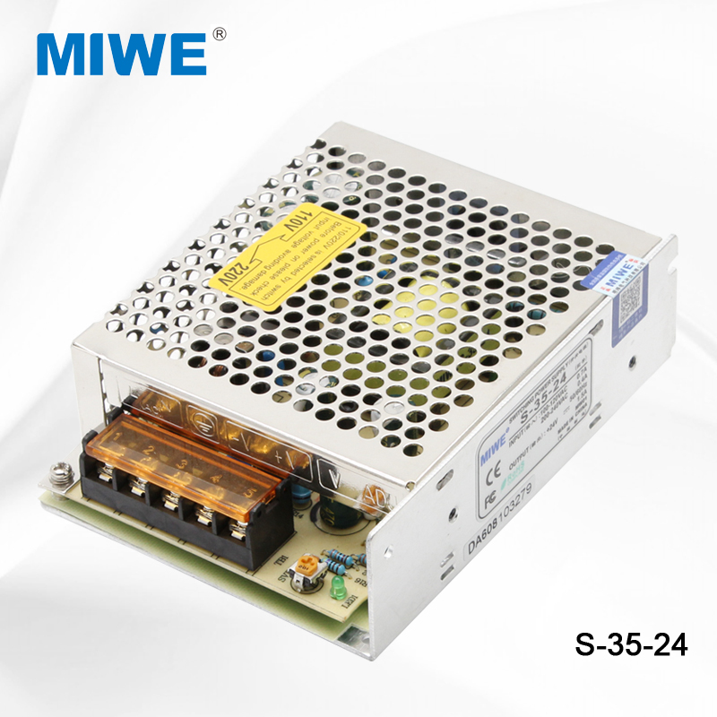 MIWE/麦纬电源24V1.5A35W S-35-24V驱动电源工控电源变压稳压电源