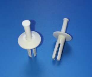 环保白/黑色推入式膨胀铆钉,击芯铆铆钉GUSR6319,塑料卡扣,面板扣
