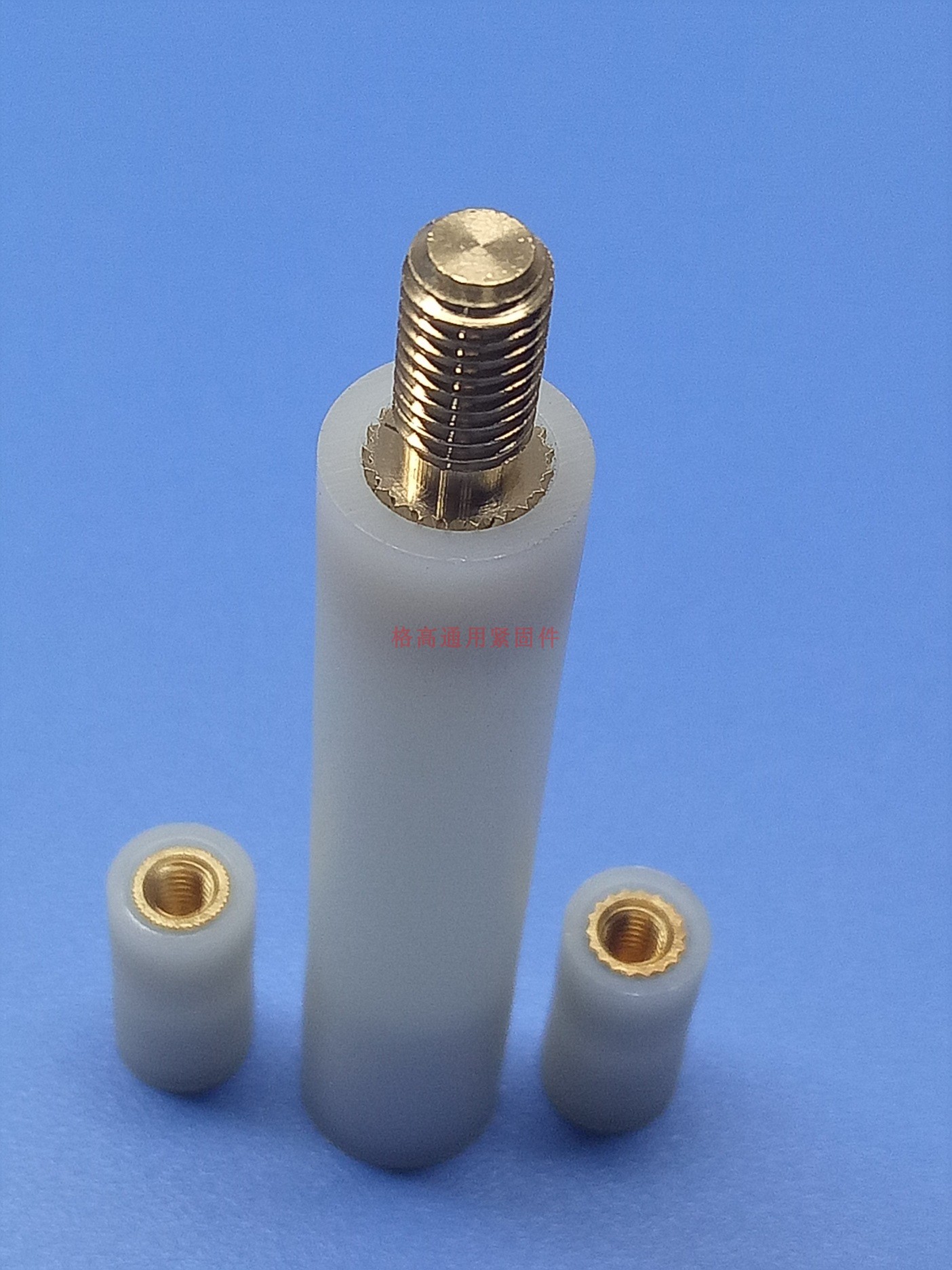 尼龙圆体间隔柱两端铜螺纹隔离柱,支撑柱GRSP-HTS系列,工厂直销