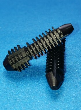 环保尼龙黑色双头倒齿型盲孔扣板铆钉GBHDF-1-26M-66B,盲孔倒刺钉