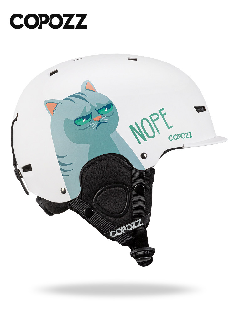COPOZZ ski helmet Men's and women's adult children's single and double board snow mirror set equipment safety professional snow helmet protective equipment