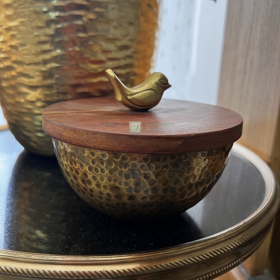 黄铜储物碗北欧复古做旧