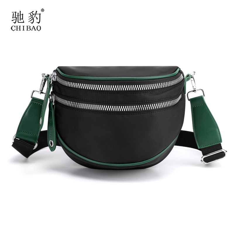 驰豹马鞍包时尚斜挎包可胸包