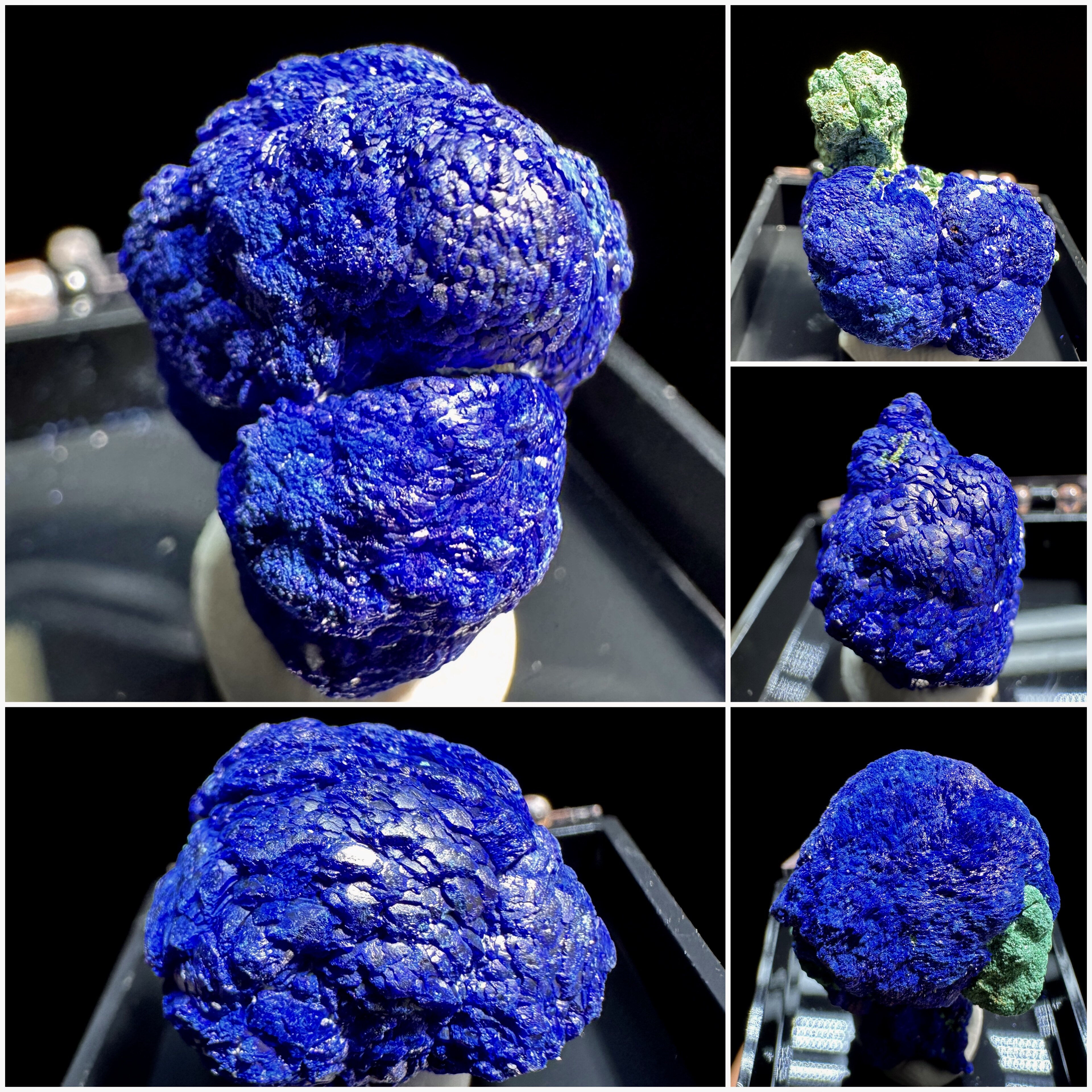 精品浮生球状蓝铜矿孔雀石天然矿物晶体矿石标本原石摆件教学观赏