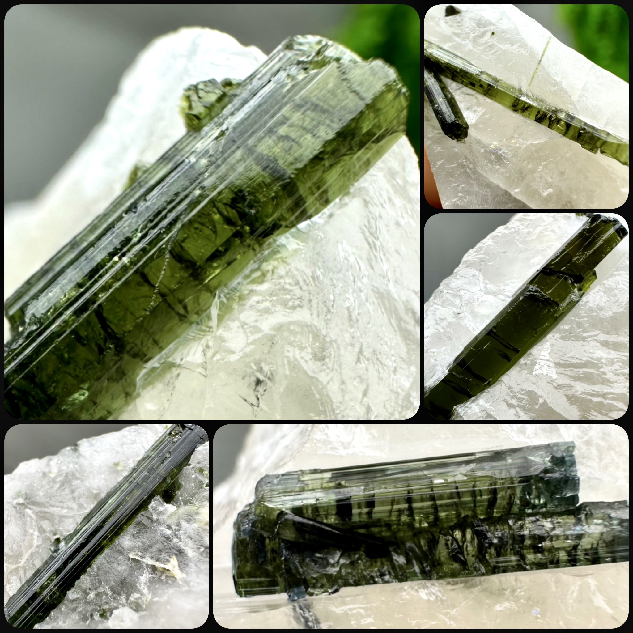 水晶绿碧玺天然矿物晶体矿石标本原石宝石奇石摆件教学收藏观赏石