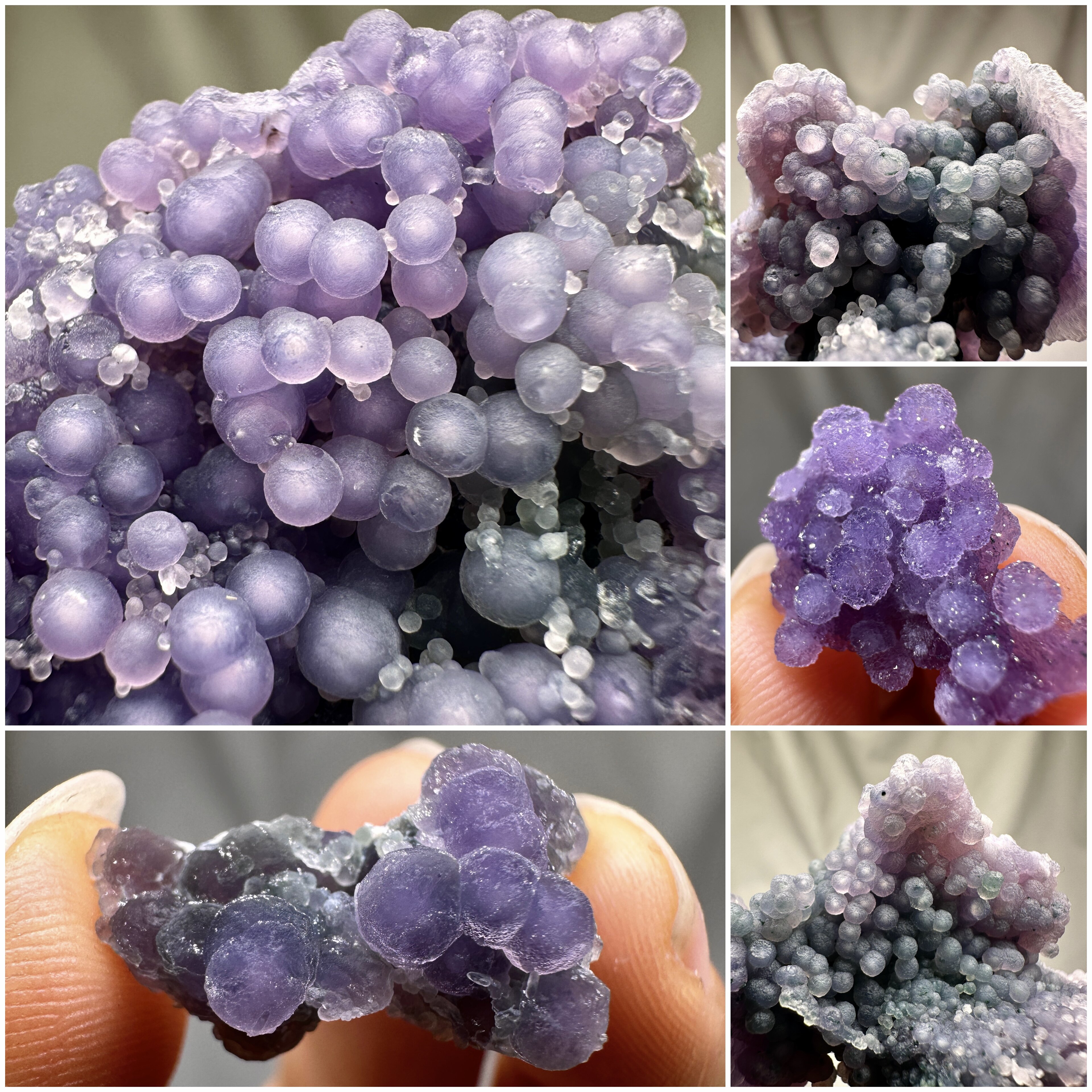 紫绿色葡萄玛瑙天然矿物晶体矿石标本摆件教学观赏收藏奇石