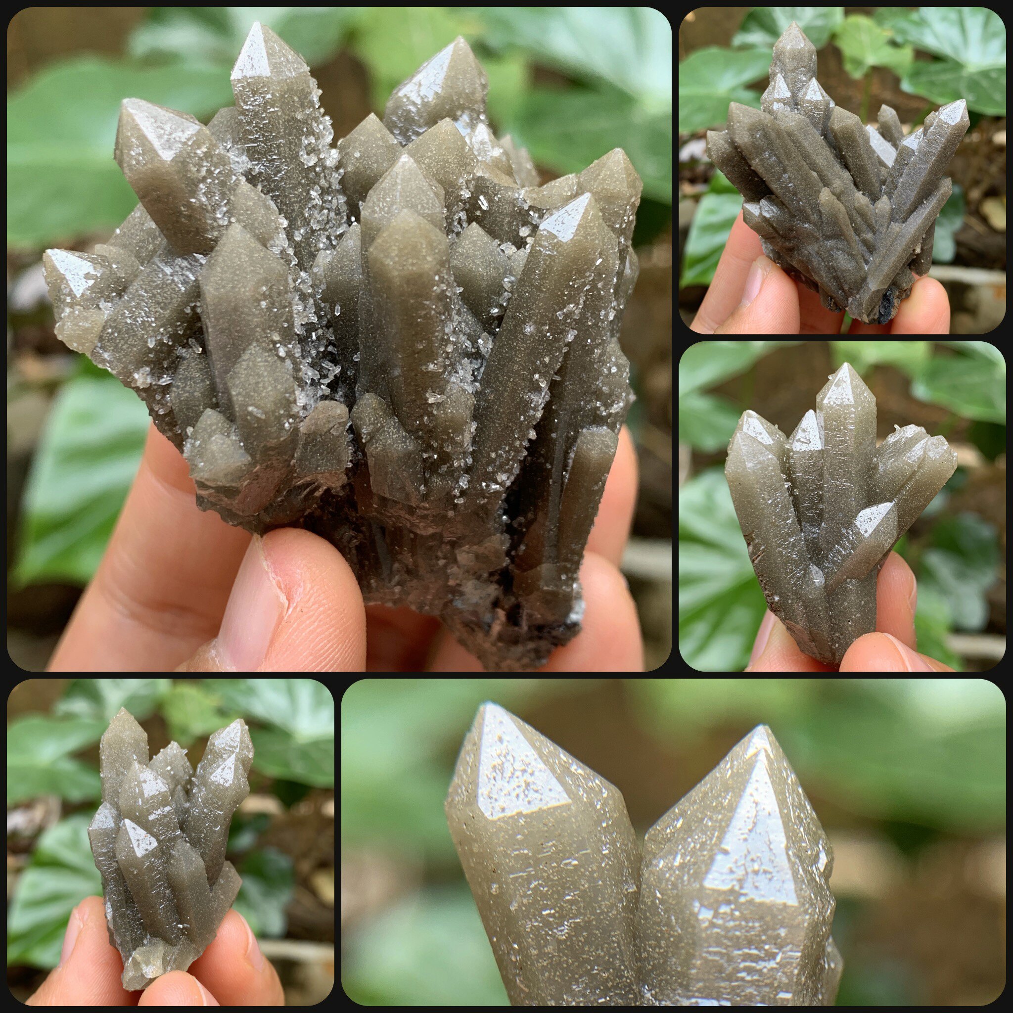 内蒙闪亮灰绿水晶鱼眼石 天然矿物晶体矿石标本原石宝石奇石摆件