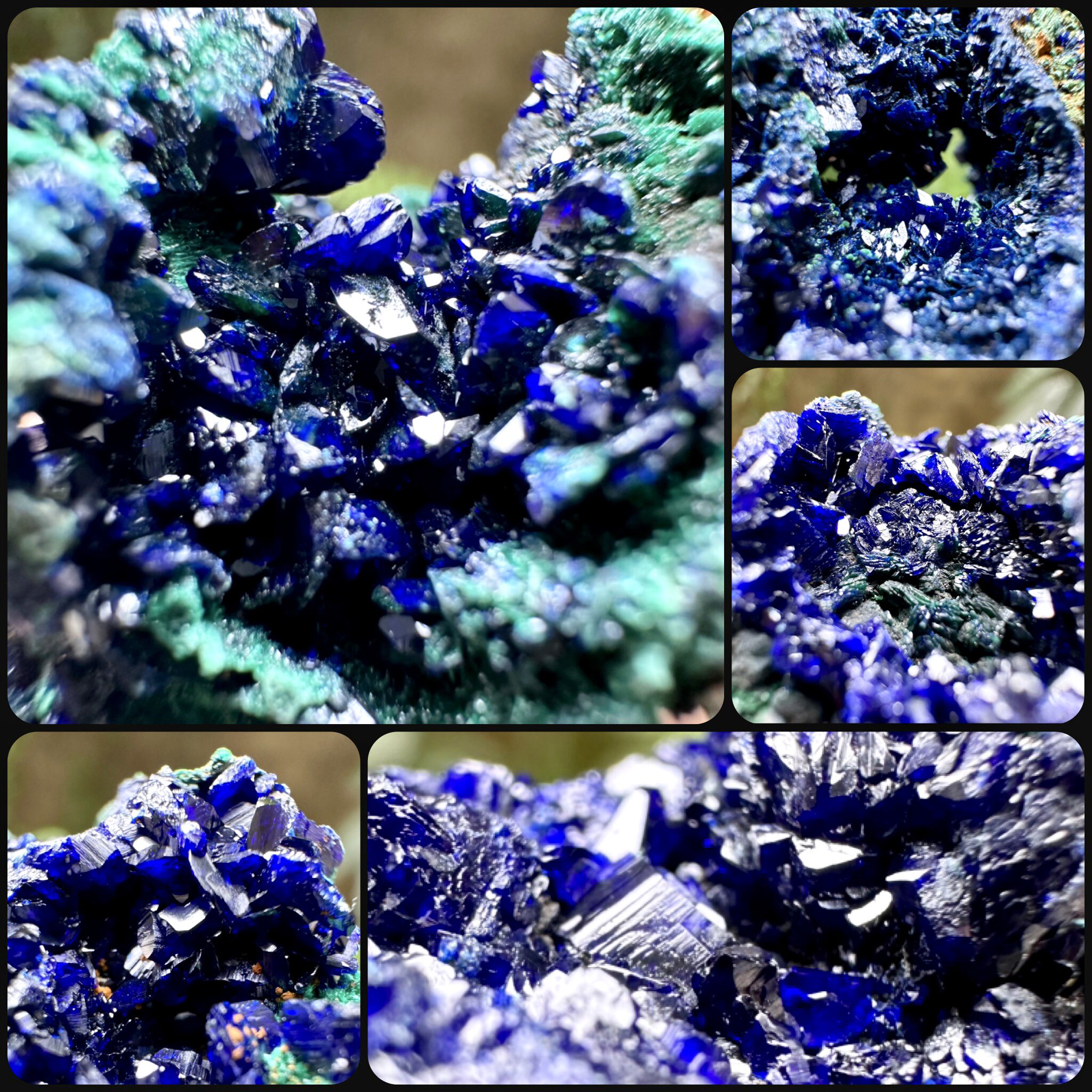 蓝铜矿孔雀石天然矿物晶体矿石标本原石宝石奇石摆件教学收藏观赏