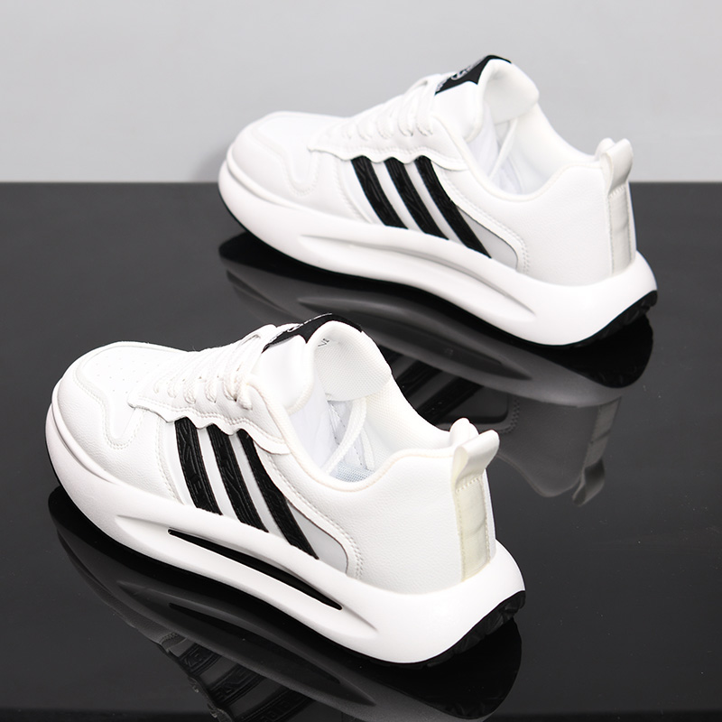 真皮透气阿甘小白鞋男春夏男板鞋