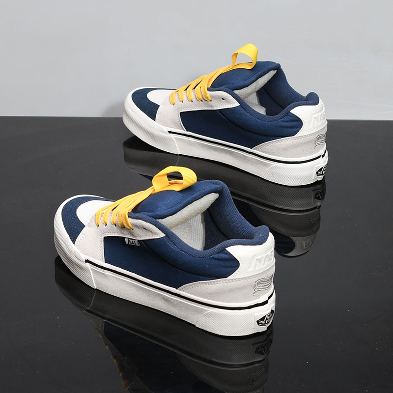 春秋透气男潮鞋2024新款帆布耐磨防臭板鞋情侣ins港风学生德训鞋