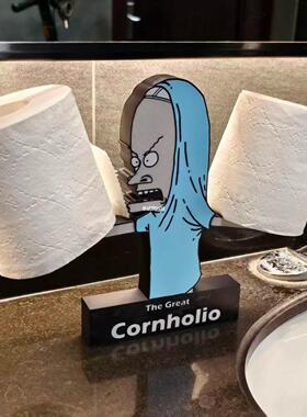 Cornholio Toilet Paper Holder卡通造型厕纸架浴室配件创意搞怪