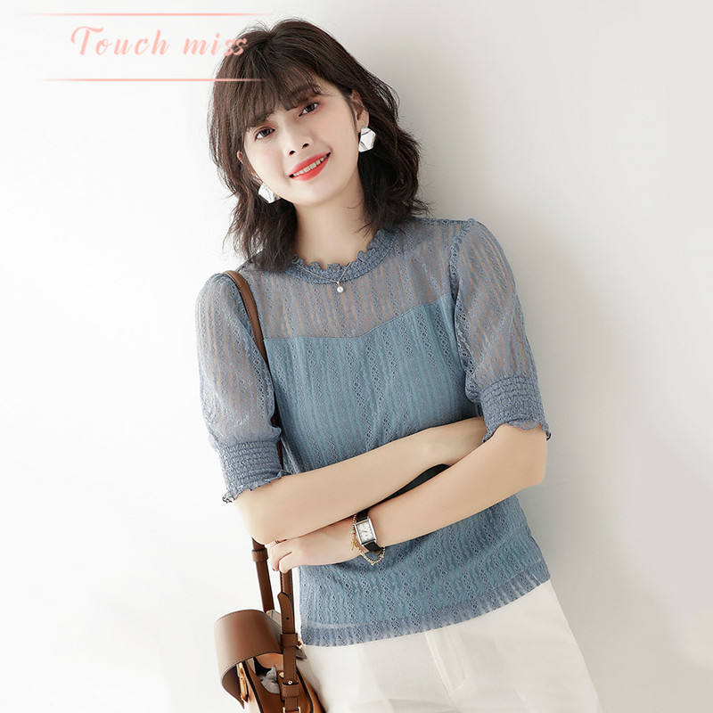TOUCH MISSÀËÂþÇáÉÝŮװľ¶ú±ß°Ù´îÌ×Í·ÉÏÒÂÀÙË¿»¨±ß¶ÌÐäTÐôÅ®