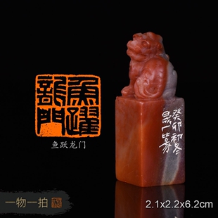 鱼跃龙门 周明健 手工篆刻书法书画闲章收藏礼品印章 老挝古兽钮