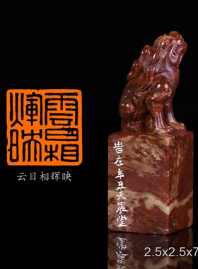 云日相辉映陆永东手工篆刻成品书法书画印章闲章青田古兽钮