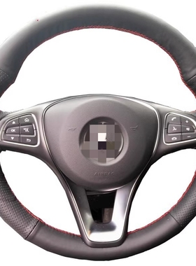 A适用奔驰C180方向盘套手缝C200LE级E300LGLC260GLA专用汽车把套