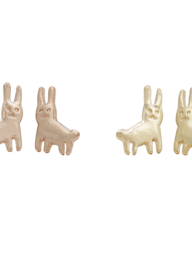 IMUFURET 动物系列 funny 兔子 小兔兔 无耳洞耳夹耳钉耳饰品