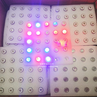 发光灯头爆闪灯夜航灯DIY小灯泡发光戒指LED闪光灯耳夹钉乳猪灯