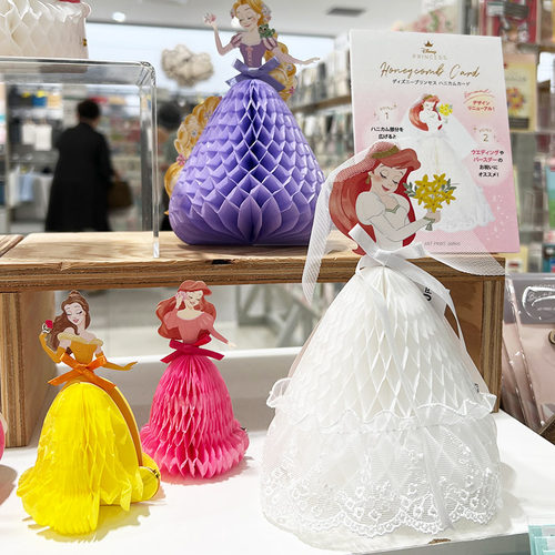 迪士尼公主系类立体装饰贺卡玩具