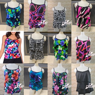 16码 外贸单分体泳衣 多色8 四层层层遮肉背心款 joe111 三