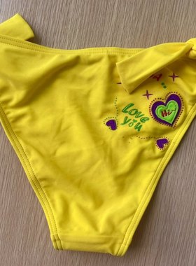 外单瑕疵品两侧系带女装泳裤 ，可当一次性泳裤，慎拍 FA111