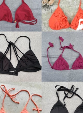 外单纯色比基尼泳衣单上衣—玫红/黑/橙色S M L XL两款入 Xh. Lab
