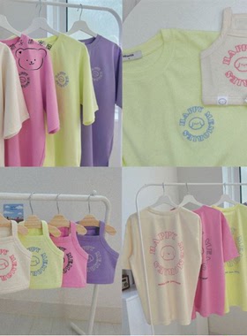 燕子萌宠屋韩国代购smartstore宠物猫狗亲子系列T恤上衣亲子装