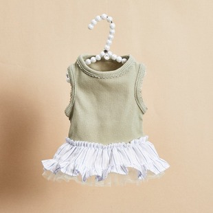 预定/燕子萌宠屋韩国代购Louisdog小型猫狗春秋条纹连衣裙