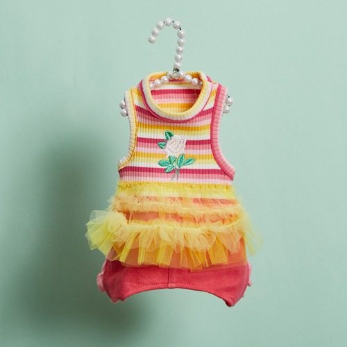 燕子萌宠屋韩国代购Louisdog小型猫狗蕾丝花边挂腿裙裤