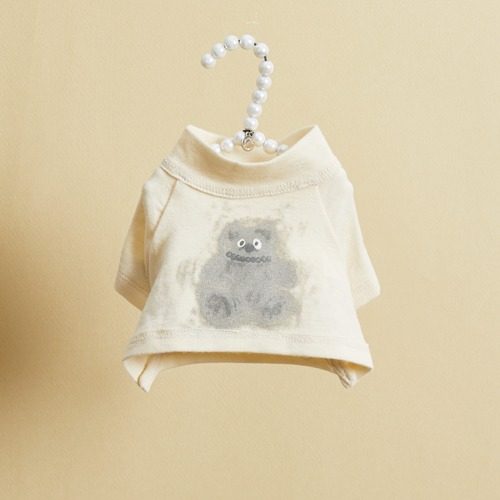 燕子萌宠屋韩国代购 louisdog宠物猫狗秋冬涂鸦小灰熊打底上衣