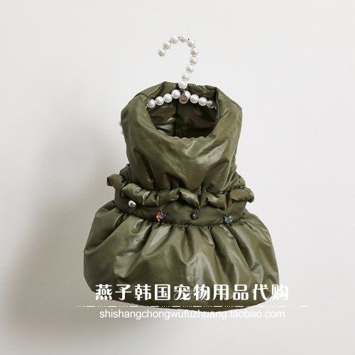 燕子韩国宠物衣服代购 louisdog猫狗棉衣马甲 无袖背心外套带钻