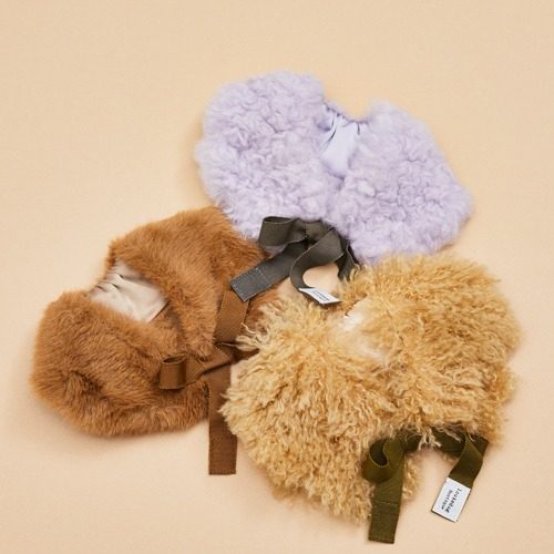 燕子萌宠屋韩国代购Louisdog小型猫狗秋冬毛绒衣领子围脖