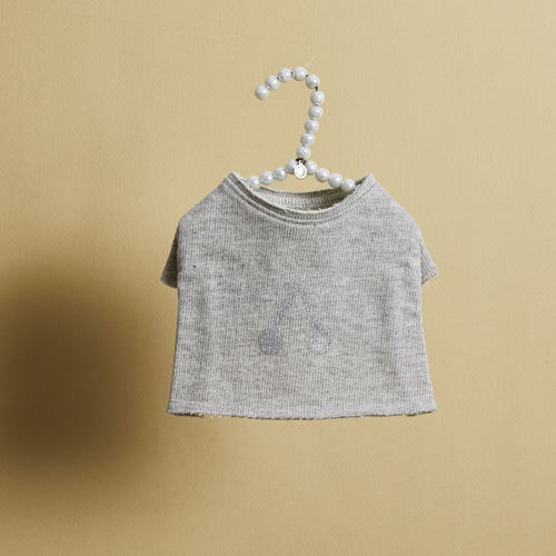 燕子萌宠屋韩国代购 louisdog宠物猫狗秋冬高级灰樱桃打底衫上衣