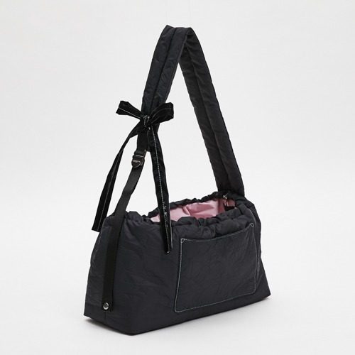 燕子萌宠屋韩国代购 louisdog宠物猫狗时尚拼接蝴蝶结丝带斜挎包