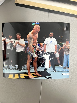 钻石普瓦里尔亲笔签名十寸大照片  ufc选手