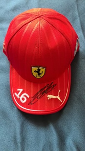 勒克莱尔亲笔签名帽子     法拉利车队