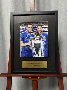 法布雷加斯亲笔签名十寸裱框大照片 切尔西球星 摆台挂墙装饰画