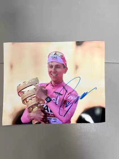 Pogacar's Autograph, 10inch Large Photos, Tour De France Cyclist
